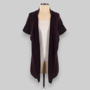 Vince Wool Cardigan Purple Sweater | Size S